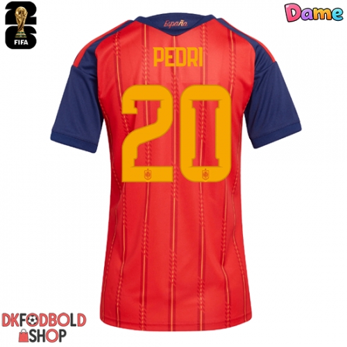 Spanien Pedri Gonzalez #20 Hjemmebanetrøje Dame VM 2026 Kort ærmer